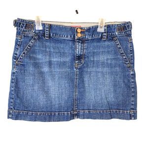 VTG Gap Jeans Blue Denim Mini Skirt Size 14